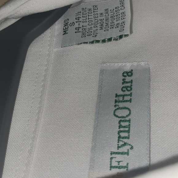 Men's Small White Button Up Shirt, Flynn O'Hara - Picture 2 of 6